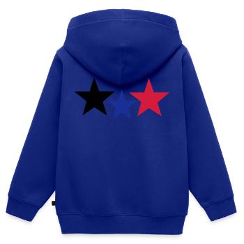 Stars - Kinder Premium Organic Zip Hoodie - Royalblau - Hinten - AI Model Kid Male (0cm)