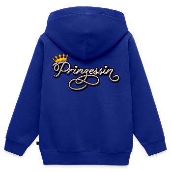 princesse - Sweat Premium à capuche zippé enfant bio - bleu roi - Dos - AI Model Kid Male (0cm)