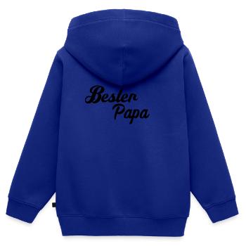 Bester Papa - Kinder Premium Organic Zip Hoodie - Royalblau - Hinten - AI Model Kid Male (0cm)