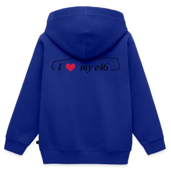 I Love my e46 Cabrio - Kinder Premium Organic Zip Hoodie - Royalblau - Hinten - AI Model Kid Male (0cm)