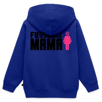 Fußball-Mama - Kinder Premium Organic Zip Hoodie - Royalblau - Hinten - AI Model Kid Male (0cm)