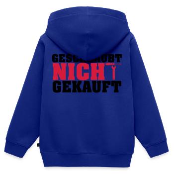 Geschraubt nicht gekauft - Kinder Premium Organic Zip Hoodie - Royalblau - Hinten - AI Model Kid Male (0cm)