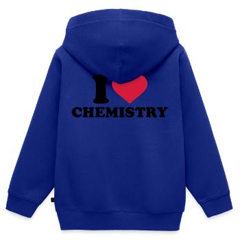 Chemie - Kinder Premium Organic Zip Hoodie - Royalblau - Hinten - AI Model Kid Male (0cm)