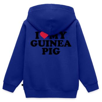 Meerschweinchen - Kinder Premium Organic Zip Hoodie - Royalblau - Hinten - AI Model Kid Male (0cm)