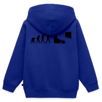 Fernsehen Bingewatching Serienmarathonevolution - Kinder Premium Organic Zip Hoodie - Royalblau - Hinten - AI Model Kid Male (0cm)