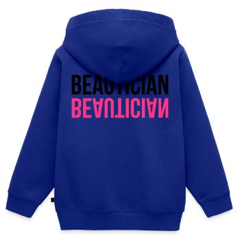 Esthéticienne / Esthétique / Beauté / Esthétique - Sweat Premium à capuche zippé enfant bio - bleu roi - Dos - AI Model Kid Male (0cm)