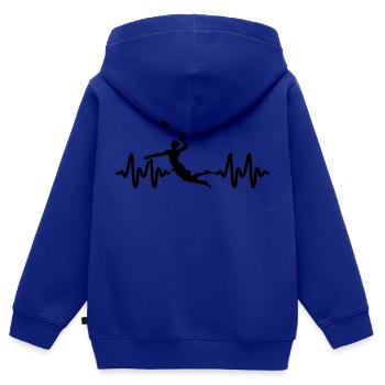 beach volley - Kinder Premium Organic Zip Hoodie - Royalblau - Hinten - AI Model Kid Male (0cm)