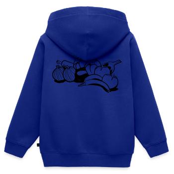 vegetables - Kids Premium Organic Zip-up Hoodie - royal blue - Back - AI Model Kid Male (0cm)
