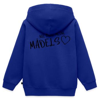 herz nie ohne meine maedels - Kinder Premium Organic Zip Hoodie - Royalblau - Hinten - AI Model Kid Male (0cm)