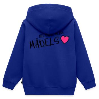 nie ohne meine maedels herz - Kinder Premium Organic Zip Hoodie - Royalblau - Hinten - AI Model Kid Male (0cm)