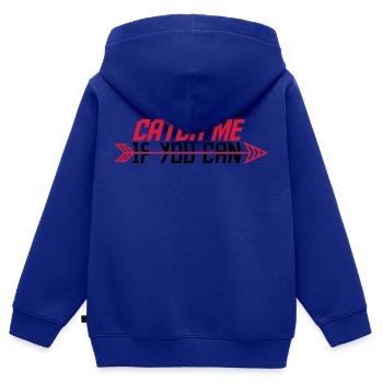 Catch Me If - Kinder Premium Organic Zip Hoodie - Royalblau - Hinten - AI Model Kid Male (0cm)