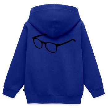 Brille - Bild - Kinder Premium Organic Zip Hoodie - Royalblau - Hinten - AI Model Kid Male (0cm)