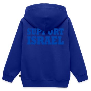 Support israel - Kinder Premium Organic Zip Hoodie - Royalblau - Hinten - AI Model Kid Male (0cm)