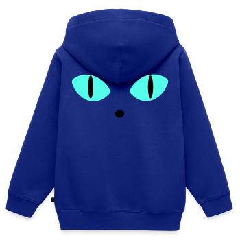 Blaue Augen - Kinder Premium Organic Zip Hoodie - Royalblau - Hinten - AI Model Kid Male (0cm)