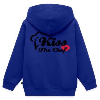 Kiss The Chef - Kinder Premium Organic Zip Hoodie - Royalblau - Hinten - AI Model Kid Male (0cm)