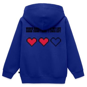 Extra Lives - Sweat Premium à capuche zippé enfant bio - bleu roi - Dos - AI Model Kid Male (0cm)