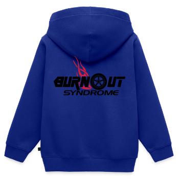 Burnout syndrome - Kinder Premium Organic Zip Hoodie - Royalblau - Hinten - AI Model Kid Male (0cm)
