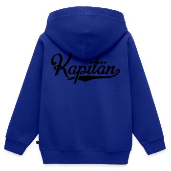 Kapitän - Kinder Premium Organic Zip Hoodie - Royalblau - Hinten - AI Model Kid Male (0cm)