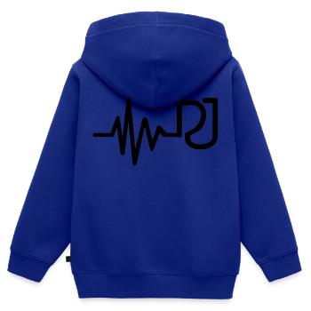 DJ - Sweat Premium à capuche zippé enfant bio - bleu roi - Dos - AI Model Kid Male (0cm)