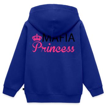 Mafia Princess - Kinder Premium Organic Zip Hoodie - Royalblau - Hinten - AI Model Kid Male (0cm)