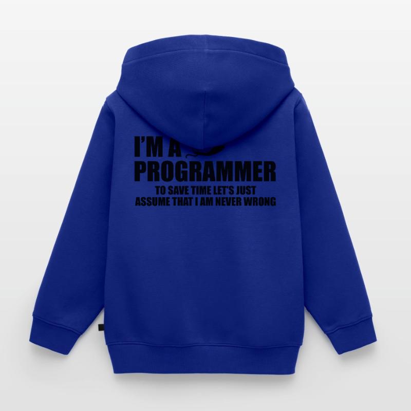 Programmer Programming Informatik Geschenk Kinder Premium Organic Zip Hoodie