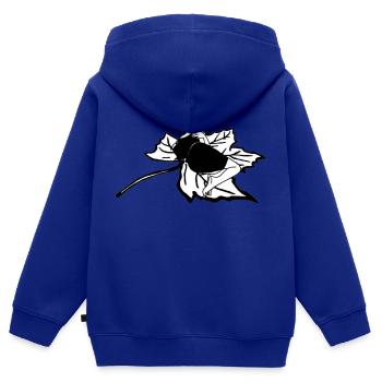 Eine Welt ohne Liebe: Eine Hommage an die Zärtlichkeit - Kinder Premium Organic Zip Hoodie - Royalblau - Hinten - AI Model Kid Male (0cm)
