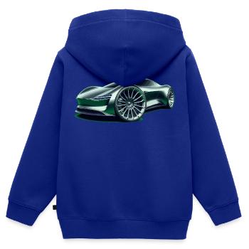 Futuristischer Supersportwagen - Kinder Premium Organic Zip Hoodie - Royalblau - Hinten - AI Model Kid Male (0cm)