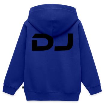dj - Kinder Premium Organic Zip Hoodie - Royalblau - Hinten - AI Model Kid Male (0cm)