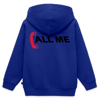 call_me_2c - Kinder Premium Organic Zip Hoodie - Royalblau - Hinten - AI Model Kid Male (0cm)