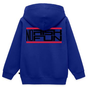 bar pas de risque pas de plaisir réclamation risque danger - Sweat Premium à capuche zippé enfant bio - bleu roi - Dos - AI Model Kid Male (0cm)