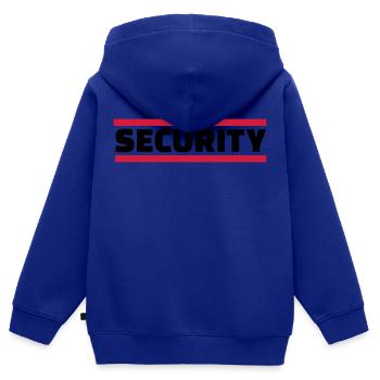 Security - Kids Premium Organic Zip-up Hoodie - royal blue - Back - AI Model Kid Male (0cm)