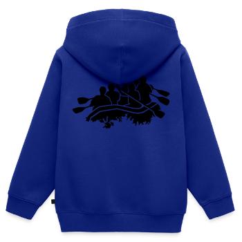 Rafting - Sweat Premium à capuche zippé enfant bio - bleu roi - Dos - AI Model Kid Male (0cm)