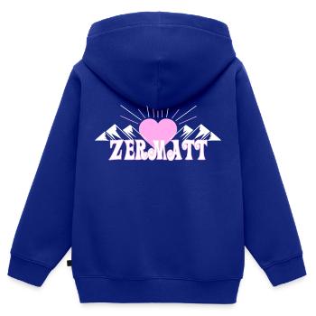 Zermatt - Kinder Premium Organic Zip Hoodie - Royalblau - Hinten - AI Model Kid Male (0cm)