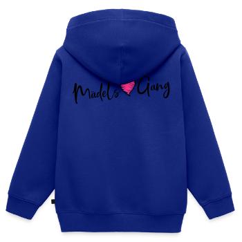 maedels gang heart - Kinder Premium Organic Zip Hoodie - Royalblau - Hinten - AI Model Kid Male (0cm)