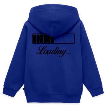 Loading - Kids Premium Organic Zip-up Hoodie - royal blue - Back - AI Model Kid Male (0cm)