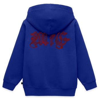 Mit freundlichen Grüßen - Kinder Premium Organic Zip Hoodie - Royalblau - Hinten - AI Model Kid Male (0cm)