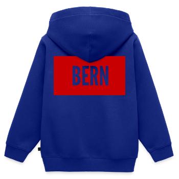 Bern - Kinder Premium Organic Zip Hoodie - Royalblau - Hinten - AI Model Kid Male (0cm)