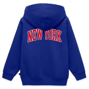 New York - Kinder Premium Organic Zip Hoodie - Royalblau - Hinten - AI Model Kid Male (0cm)
