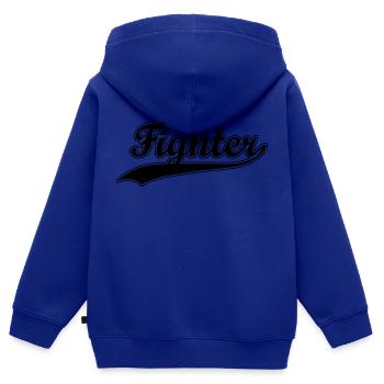 Fighter - Kinder Premium Organic Zip Hoodie - Royalblau - Hinten - AI Model Kid Male (0cm)