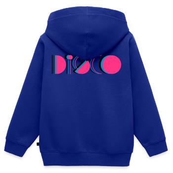disco - Kinder Premium Organic Zip Hoodie - Royalblau - Hinten - AI Model Kid Male (0cm)