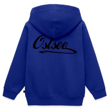 Ostsee - Kinder Premium Organic Zip Hoodie - Royalblau - Hinten - AI Model Kid Male (0cm)