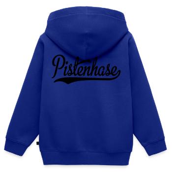 le ski - Sweat Premium à capuche zippé enfant bio - bleu roi - Dos - AI Model Kid Male (0cm)