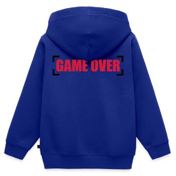 Game Over - Sweat Premium à capuche zippé enfant bio - bleu roi - Dos - AI Model Kid Male (0cm)