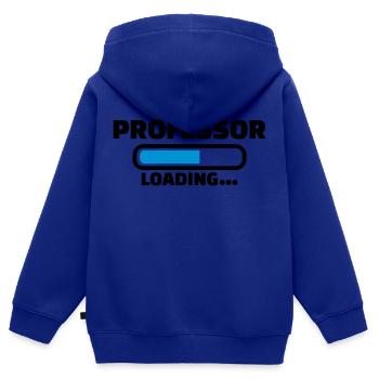 Professor - Kinder Premium Organic Zip Hoodie - Royalblau - Hinten - AI Model Kid Male (0cm)