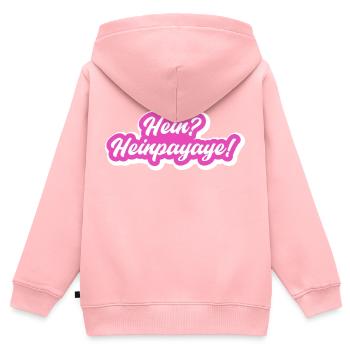 T-shirt Heinpayaye Design 2023 coton imprimé - Sweat Premium à capuche zippé enfant bio - rose - Dos - AI Model Kid Female (0cm)