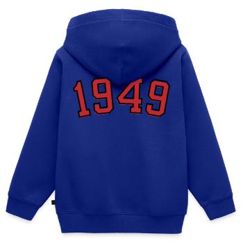 Geburtsjahr Sport 1949 - Kinder Premium Organic Zip Hoodie - Royalblau - Hinten - AI Model Kid Male (0cm)