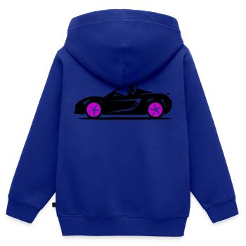 Frau Sportwagen Cabrio Auto - Kinder Premium Organic Zip Hoodie - Royalblau - Hinten - AI Model Kid Male (0cm)