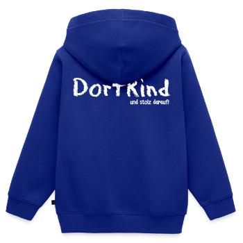 Dorfkind und stolz darauf! - Kinder Premium Organic Zip Hoodie - Royalblau - Hinten - AI Model Kid Male (0cm)