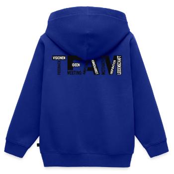Team Teamwork Leitsprüche Motivation - Kinder Premium Organic Zip Hoodie - Royalblau - Hinten - AI Model Kid Male (0cm)