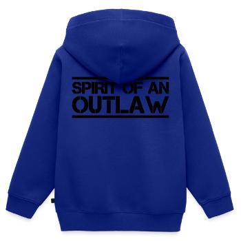outlaw spirit - Kinder Premium Organic Zip Hoodie - Royalblau - Hinten - AI Model Kid Male (0cm)